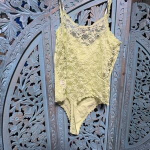 Forever 21 Lace Chemise in Soft Yellow